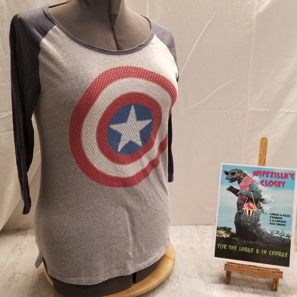 XL Marvel Captain American Screen Print Tee